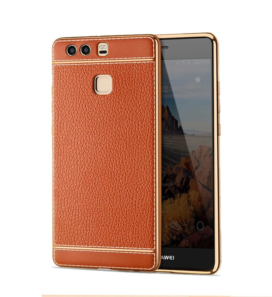 Huawei Mate 9 Cellulare Custodia Protettiva Cromo Back Cover Ultra Slim Braun - Immagine 1 di 4