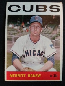 1964 Topps Baseball Card # 78 Merritt Ranew - Chicago Cubs