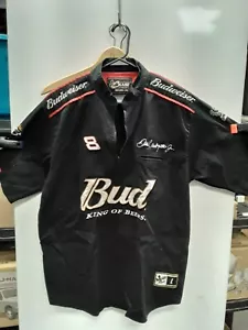 CHASE Authentics Driver's Line Black Dale Earnhardt Jr. Budweiser Men Shirt L - Picture 1 of 5