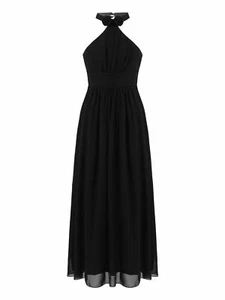 Girl Dress Wedding Gown Halter Neck Bridesmaid Party Prom Birthday Kids Clothes - Picture 1 of 55
