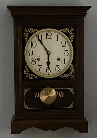 Vintage Dorset Regulator 31 Day Mechanical Wall Mantel Clock Korea w/ Key Works! Cover