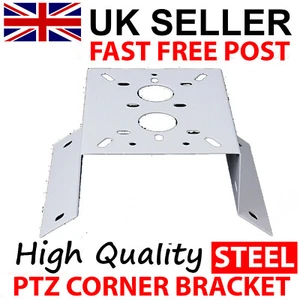 PTZ CORNER MOUNT POLE BRACKET FOR CCTV CAMERA PTZ BEIGE BRACKET METAL IN OUTDOOR - Picture 1 of 1