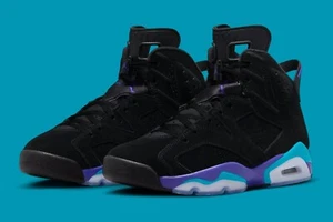 Nike Air Jordan 6 Retro ‘Aqua’ (2023) Black Mens Size US 7-12 Sneakers New✅ - Picture 1 of 8