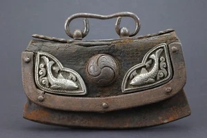 Antique Tibetan flint Match Stricker purse Mechak Himalayan Chukmuk Mechag Pouch - Picture 1 of 22