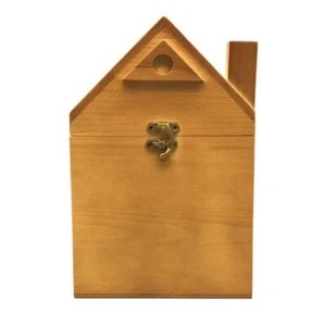 Boleshu Handmade Decorative Wooden Keepsake Memory Box House Shaped With Clasp - Picture 1 of 8