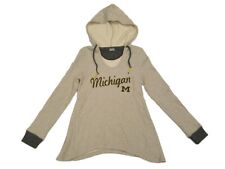 Michigan Wolverines Chiliwear WOMENS Gray LS Pullover Hoodie Sweatshirt (M)
