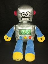 Scentsy Buddy GAGE THE ROBOT PLUSH TOY Plushie 15" Tall Back Pouch No Scent Pack