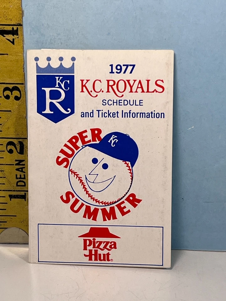 1977 Kansas City Royals Super Summer Baseball Schedule Pizza Hut - Image 1 of 3