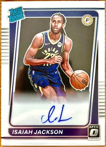 2021/22 Isaiah Jackson RC Panini Optic RATED ROOKIE CAR #167 Pacers ON CARD SP - Picture 1 of 2