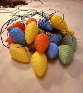 Vintage 1970s soviet union christmas new year tree garland with colored cones. - Picture 1 of 12