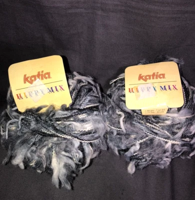 Katia Hippy Mix Wool Blend Slubbed Novelty Yarn From Spain - Image 1 of 4