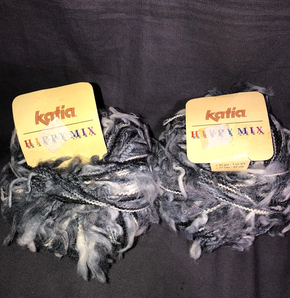 Katia Hippy Mix Wool Blend Slubbed Novelty Yarn From Spain - Image 1 of 4