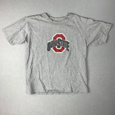 Ohio State Buckeyes Camisa Juvenil Grande Gris Manga Corta Camiseta Foto 1 de 4