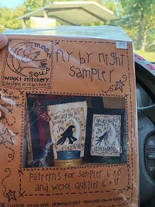 Fly By Night Sampler Moon Soup Stitchery Karen Fahel ~ Melissa Young ~2006~ - Picture 1 of 4