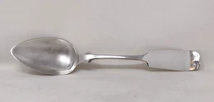 Wm Tenney 251 B. Way AR Engraved Handle Coin Silver .900 Serving Spoon - Picture 1 of 8