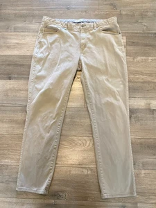 Peter Millar Ultimate Satin Herren 38 x 32 Krone Stretch hellbraun Golfhose - Bild 1 von 10