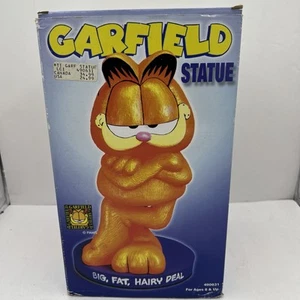 Vtg Garfield Resin Statue "Big Fat Hairy Deal" Spencer Gifts Table Top 10" NEW - Picture 1 of 6