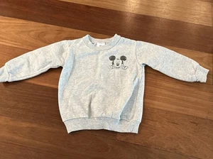 Disney Mickey Mouse graues Sweatshirt Kleinkind Größe 18M - Bild 1 von 3
