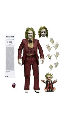 Figura de acción NECA Beetlejuice Ultimate esmoquin rojo escala 7" NUEVO Foto 1 de 4