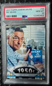 2011 Topps American Pie Dr Doctor Seuss The Cat in the Hat 59 PSA 10 *Low Pop* - Picture 1 of 2
