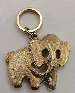 Kostüm strukturierter goldfarbener Elefant Anhänger Charm - Bild 1 von 4