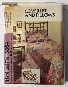 McCall's 3864 Patchwork Twin & Double Coverlet, Shams UNCUT Muster - Bild 1 von 4