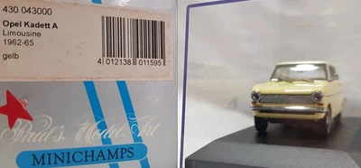 MINICHAMPS 1/43  OPEL KADETT A LIMOUSINE   1962  GIALLA - Immagine 1 di 4