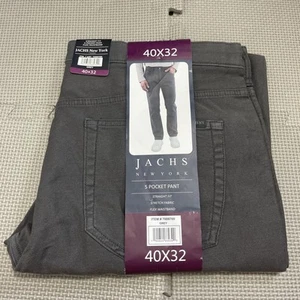 Brandneu mit Etikett Jachs New York graue 5-Pocket-Hose Herrenhose gerade Passform W40 x L30 - Bild 1 von 5