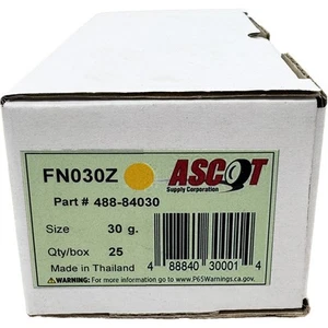 Ascot FN Style Coated Zinc Clip-On Wheel Weight 30 gm (1.00oz) - Box of 25 - Picture 1 of 1