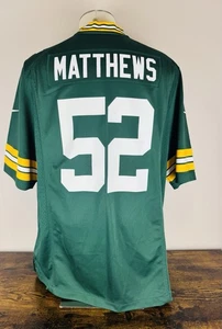 Nike Green Bay Packers Clay Matthew’s #52 Jersey Nike Authentic Men's Size XL - Picture 1 of 5