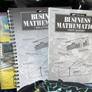 Abeka Business Mathematics Work/text, solution key, Test And Quizzes! - Picture 1 of 1