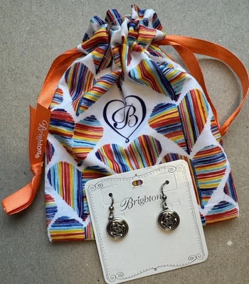 Pendientes Brighton Intrigue Redondos Alambre Francés Cuelgan Plata Chapado en Oro Bolsa Foto 1 de 4