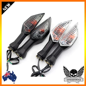 Motorcycle Front Rear Turn Signals KAWASAKI NINJA 250 300 400 650 Z1000 ZX6R 10R - Bild 1 von 6