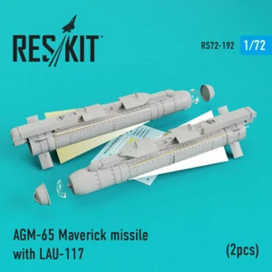 Reskit RS72-0192 - 1/72 AGM-65 Maverick missile with LAU-117 (2pcs), scale kit - Picture 1 of 12
