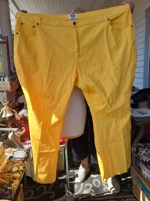 Main Street Blues Mujer Talla 32 Amarillo Algodón Nuevo con Etiquetas Elastizado 56 Cintura Foto 1 de 4