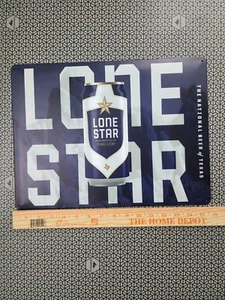 16x12 LONE STAR BEER LIGHT BLUE Metal Tin Tacker Bar Sign Texas Reproduction - Picture 1 of 2