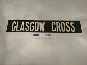 Glasgow Cross - Glasgow Dalmarnock Garage Bus Blind 35” - Scottish Gift - Picture 1 of 10