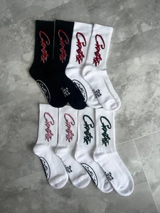 Corteiz CRTZ Allstarz Socks Black White NEW