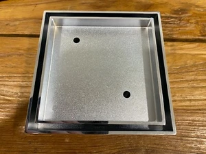 Shower Drain Tile Insert w Removable Cover Grate, 10cm Outlet Square 11.5x11.5cm - Picture 1 of 4