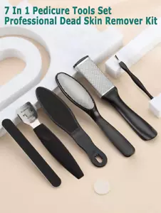 7 In 1 Pedicure Tools Set Professional Dead Skin Remover Kit Callus Remover NEW - Picture 1 of 6
