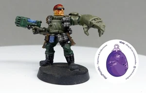 Warhammer 40k, militarum, guard, garde, stormtrooper, sergeant, plasma, fist oop - Imagen 1 de 2