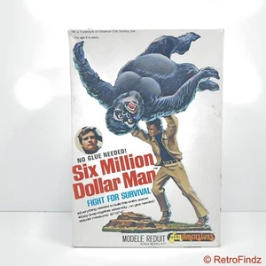 Vintage 1975 Six Million Dollar Man Fight for Survival Built Model Kit Bigfoot - Picture 1 of 9