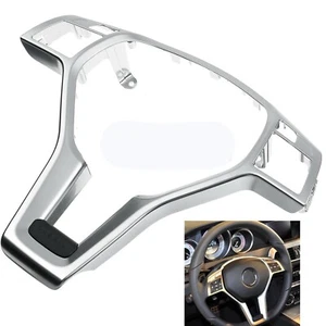 For 2012-2014 Benz W176 W204 W212 AMG Style Steering Wheel Trim Cover Silver 1PC - Bild 1 von 6