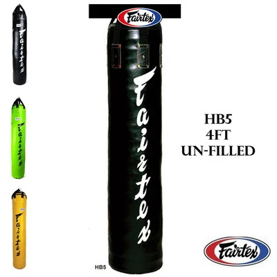 FAIRTEX HB5 4FT SYNTEK HEAVY BAG KICK PUNCHING TRAINING BOXING * UN-FILLED *