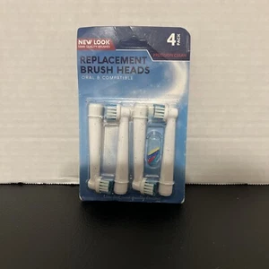 Heads Oral-b Toothbrush Round Heads 4 Pcs Compatible With Oral-b Replacement - Picture 1 of 2