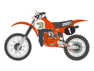 DECALS 1/12 HONDA CR250R 1981 Motorcycle  - BS12-038 - Photo 1/4