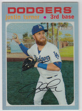 2020 TOPPS HERITAGE JUSTIN TURNER REFRACTOR /571 CARD #THC-30