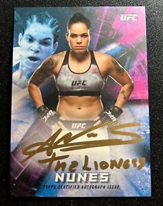 AMANDA NUNES * 2020 Topps UFC Knockout AKA Gold Ink Auto Autograph 1/1 Lioness