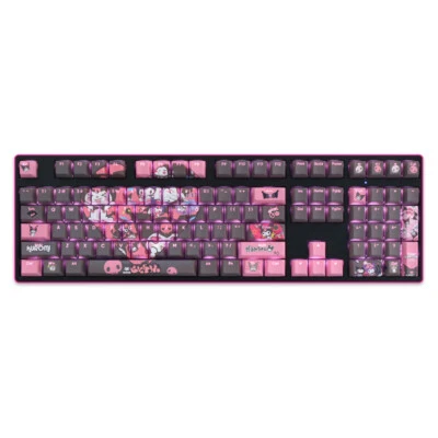 Cartoon kuromi Transparent PBT Keyboard Keycap 108 Key f/ Cherry MX Keyboard - Image 1 of 4