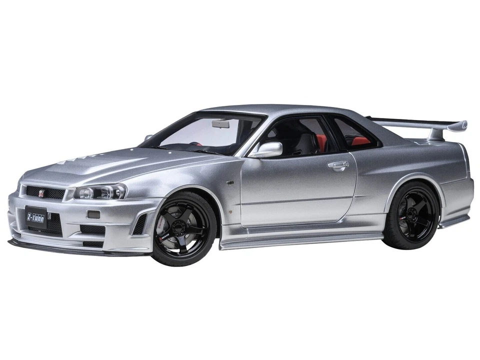 COCHE MODELO NISSAN NISMO R34 GT-R Z-TUNE RHD PLATEADO 1/18 AUTOART 77461 Foto 1 de 4
